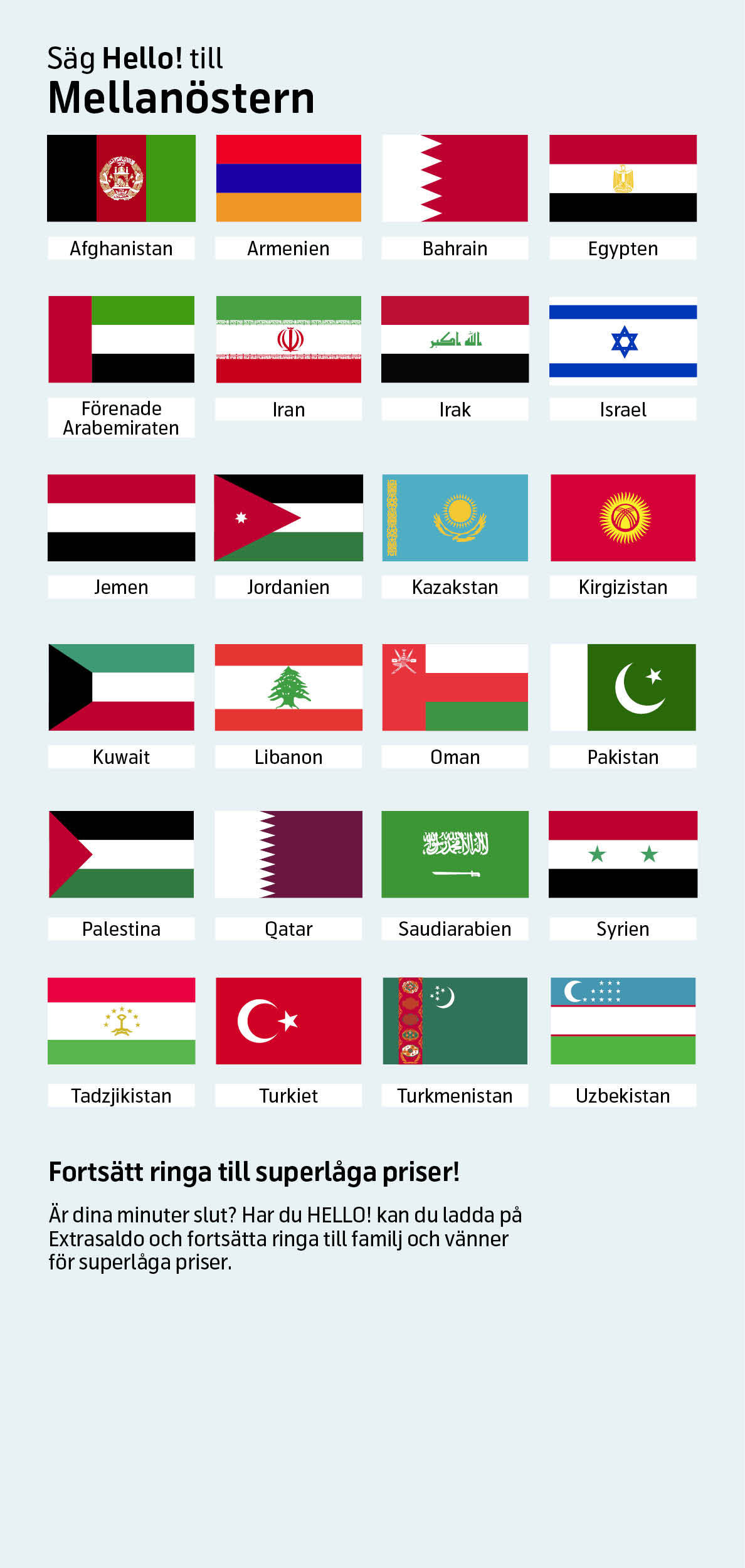 Ring till hela Mellanöstern för superlåga priser - Turkiet, Egypten, Iran med flera